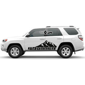 2x 4Runner 2023 Portes Latérales Vinyle Montagnes Stickers Bande Autocollants pour Toyota 4Runner TRD
