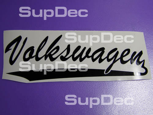 Autocollant en vinyle lettrage script Volkswagen