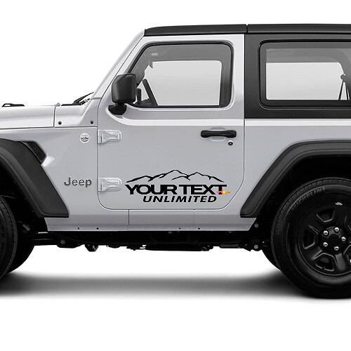 Kit de stickers vinyle personnalisés pour flanc de montagne pour Jeep Wrangler Unlimited