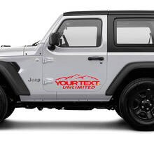 Kit de stickers vinyle personnalisés pour flanc de montagne pour Jeep Wrangler Unlimited_2