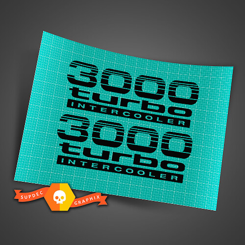 2 Autocollants vinyle Toyota 3000 Turbo Intercooler

