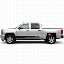 Bandes vinyles parallèles contour porte et bas de caisse pour Chevrolet Silverado 1500 K2XX 2014-2019_2