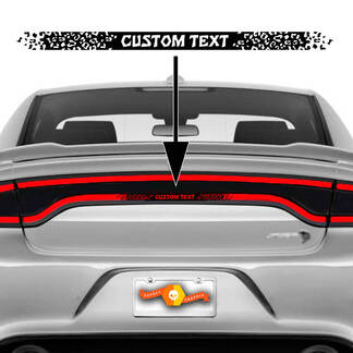 Décalque d'accent de feu arrière de texte personnalisé Dodge Charger 2015-2022 + 2023 + décalcomanie de lampe de feux arrière de chargeur
