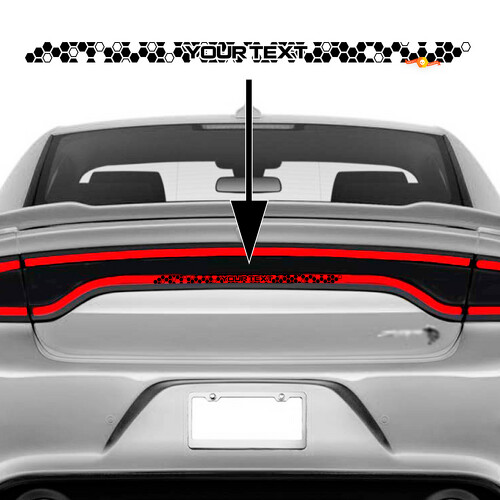 Autocollant Vinyle de Coffre en Style Nid d'Abeille Personnalisé pour Feux Arrières Dodge Charger 2015-2023