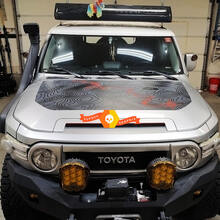 Autocollant Vinyle Carte Topographique pour Capot Toyota FJ Cruiser_2
