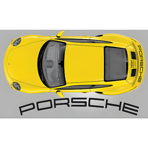 Autocollant Bande de Spoiler Arrière de Course Porsche 911 991 Turbo
