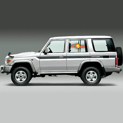 Kit d'autocollants en vinyle bandes latérales rétro pour Toyota Land Cruiser série 70