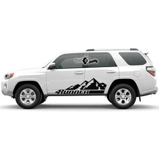 Paire 4Runner 2023 Portes Latérales Vinyle Montagnes Stickers Bas de Caisse Autocollants pour Toyota 4Runner
