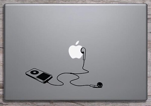 Autocollant autocollant vintage iPod pour ordinateur portable MacBook
