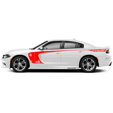 Autocollant Vinyle Latéral à Rayures Style Nid d'Abeille Wildcat pour Dodge Charger 2015-2022_2