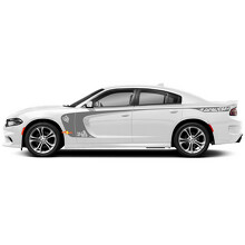 Autocollant Vinyle Latéral à Rayures Style Nid d'Abeille Wildcat pour Dodge Charger 2015-2022_3