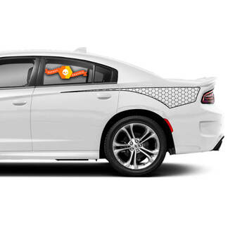 2015 - 2022 Dodge Charger Side Stripe Vinyl Sticker Sticker Graphic Honeycomb Rally Stripe Graphics Kit
