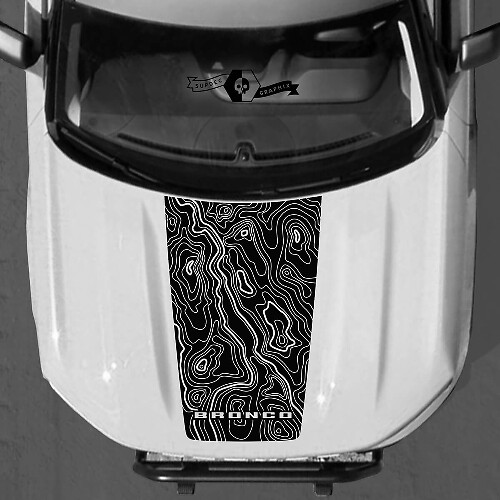 Autocollants de carte topographique pour SUV Ford Bronco Sport
