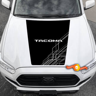 Moderne 2016 - 2021 Toyota Tacoma Hood Abstract Lines Vinyl Sticker Sticker Graphic Kit - No Scoop!
