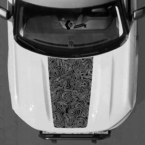 Autocollants de carte topographique pour Ford Bronco Logo Sport SUV 3
