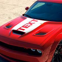 Autocollant en vinyle lettrage personnalisé pour capot Dodge Challenger 2015-2021_2