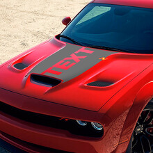 Autocollant en vinyle lettrage personnalisé pour capot Dodge Challenger 2015-2021_3
