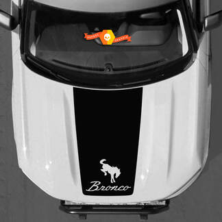 Ford Bronco 2021 2022 Logo rétro capot vinyle autocollant Kit autocollant graphique
