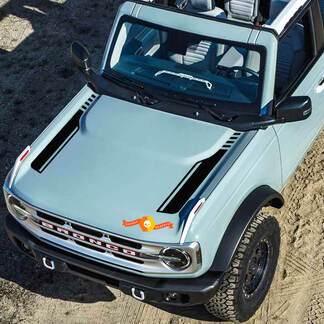 Nouveau Ford Bronco 2021 2022 Logo rétro capot vinyle autocollant Kit autocollant graphique
