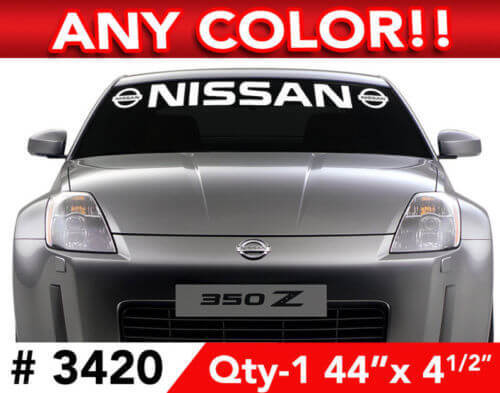 Bandeau de pare-brise en vinyle pour Nissan