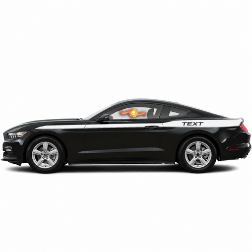 Kit de stickers vinyle bande latérale texte personnalisé pour Musclecar Musclecarmodel 2015-2017
