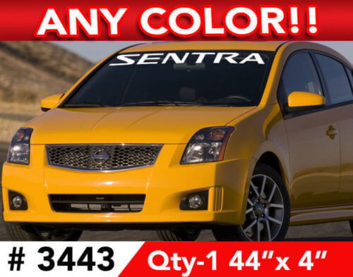 Bannière de pare-brise en vinyle pour Nissan Sentra