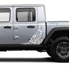 Kit de bandes graphiques vinyle pour carrosserie de la Jeep Gladiator 2018-2021
 2