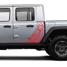 Kit de bandes graphiques vinyle pour carrosserie de la Jeep Gladiator 2018-2021
 3