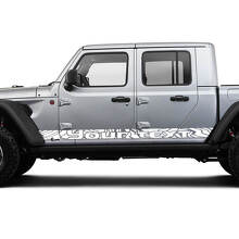 Kit de bandes graphiques vinyle pour portes de cartographie de contour de course de panneau latéral Jeep Gladiator - 2018-2021
 2