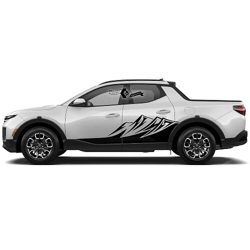 Kit d'autocollants vinyle pour bas de caisse Mountain Rocker Panel pour Hyundai Santa Cruz