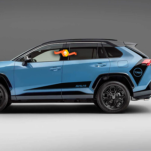 Deux bandes de carrosserie latérales, autocollant de décalcomanie de panneau de bas de caisse de porte de hockey, convient à Toyota Rav4
