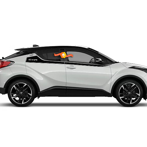 Bandes d'Accent avec Logo C-HR Autocollant Vinyle pour Porte Latérale pour Toyota C-HR