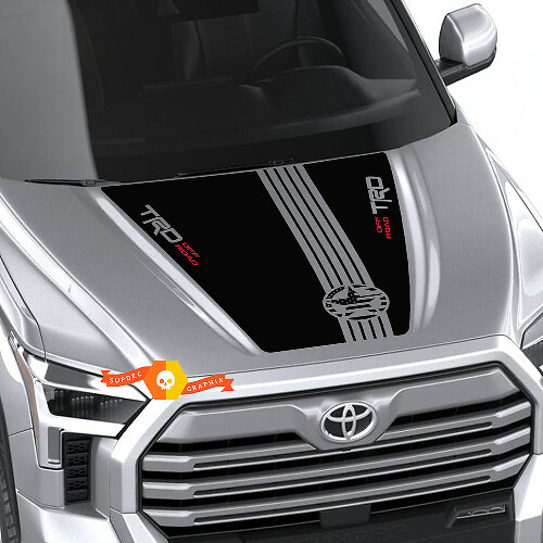 Autocollant en vinyle drapeau militaire étoile TRD USA pour capot Toyota Tundra 2022