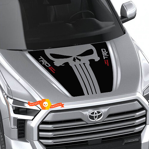 Autocollant en vinyle style TRD Punisher pour capot Toyota Tundra 2022