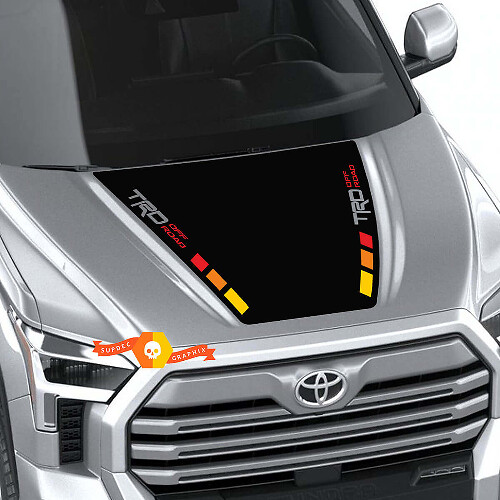 Déclaration autocollante en vinyle pour capot à bandes vintage TRD Off Road pour Toyota Tundra 2022