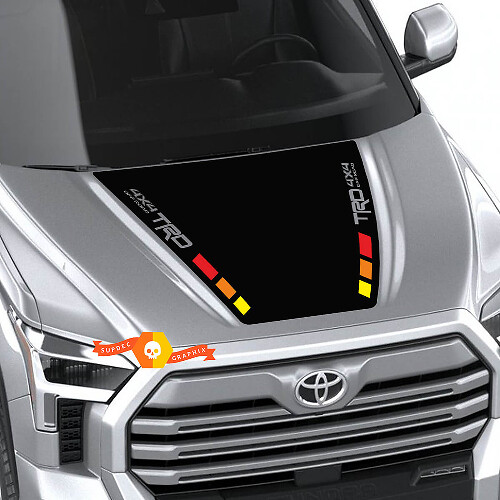 Autocollant vinyle bande large noire TRD pour capot Toyota Tundra 2022