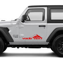 2 Autocollants de porte JEEP Wrangler neufs Autocollant Graphique de côté Montagnes
 3