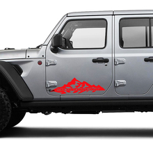 Autocollant en vinyle avec texte personnalisé Mountains Door pour Jeep Gladiator 3