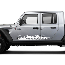 Montagnes Big Custom Texte Vinyle Pour Porte Autocollant Graphique pour Jeep Gladiator 2