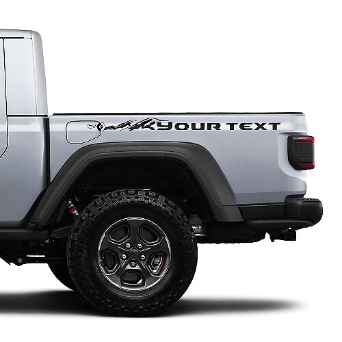 Paire de graphiques vinyle autocollants pour lit de Jeep Gladiator
