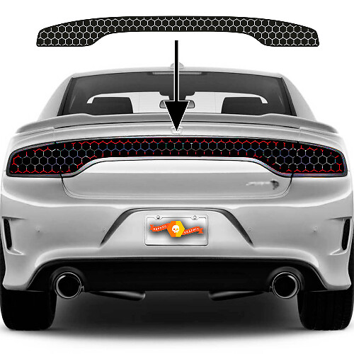 Autocollant en vinyle teinté pour feu arrière nid d'abeille pour Dodge Charger