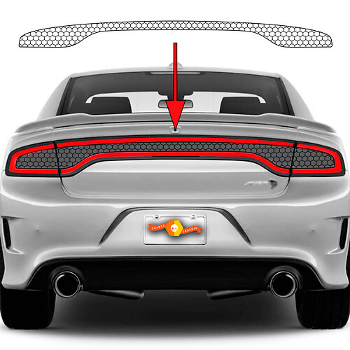 Dodge Charger SRT Hellcat Widebody Tail Light Honeycomb Nouveau vinyle autocollant autocollant graphique
