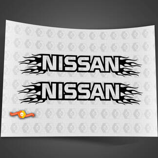 NISSAN avec Flames Racing Autocollant de fenêtre de camion de voiture de 91,4 cm de large