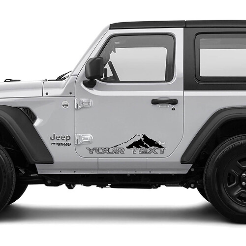2 Nouveaux Autocollants de Décalcomanie Graphique Inversée de Carte Topographique pour les Portes du JEEP Wrangler
