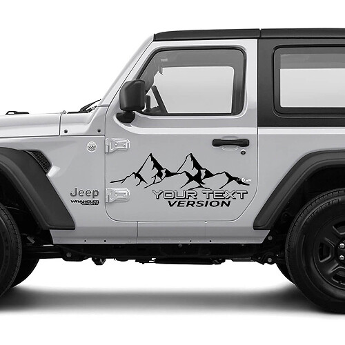 2 Nouvelles Autocollants de Porte pour JEEP Wrangler Unlimited 4x4 Hors-route Montagnes Autocollant Graphique
