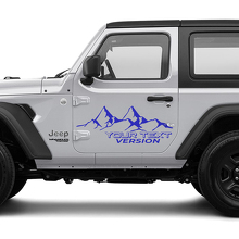 2 Nouvelles Autocollants de Porte pour JEEP Wrangler Unlimited 4x4 Hors-route Montagnes Autocollant Graphique
 2