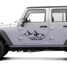 2 Nouvelles Autocollants de Porte pour JEEP Wrangler Unlimited 4x4 Hors-route Montagnes Autocollant Graphique
 4