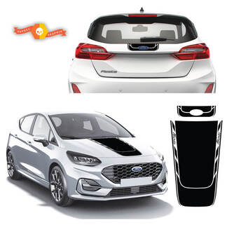 Autocollant en vinyle pour capot et coffre Logo Fiesta compatible avec Ford Fiesta 2019 - 2022
