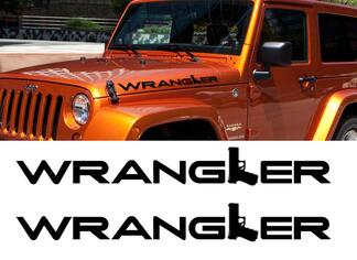 2 autocollants en vinyle Jeep Wrangler GUN Rubicon CJ TJ YJ JK XJ