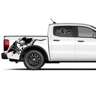 Paire d’autocollants graphiques pour lit latéral du nouveau logo Ford Ranger Raptor 2022 Splash
